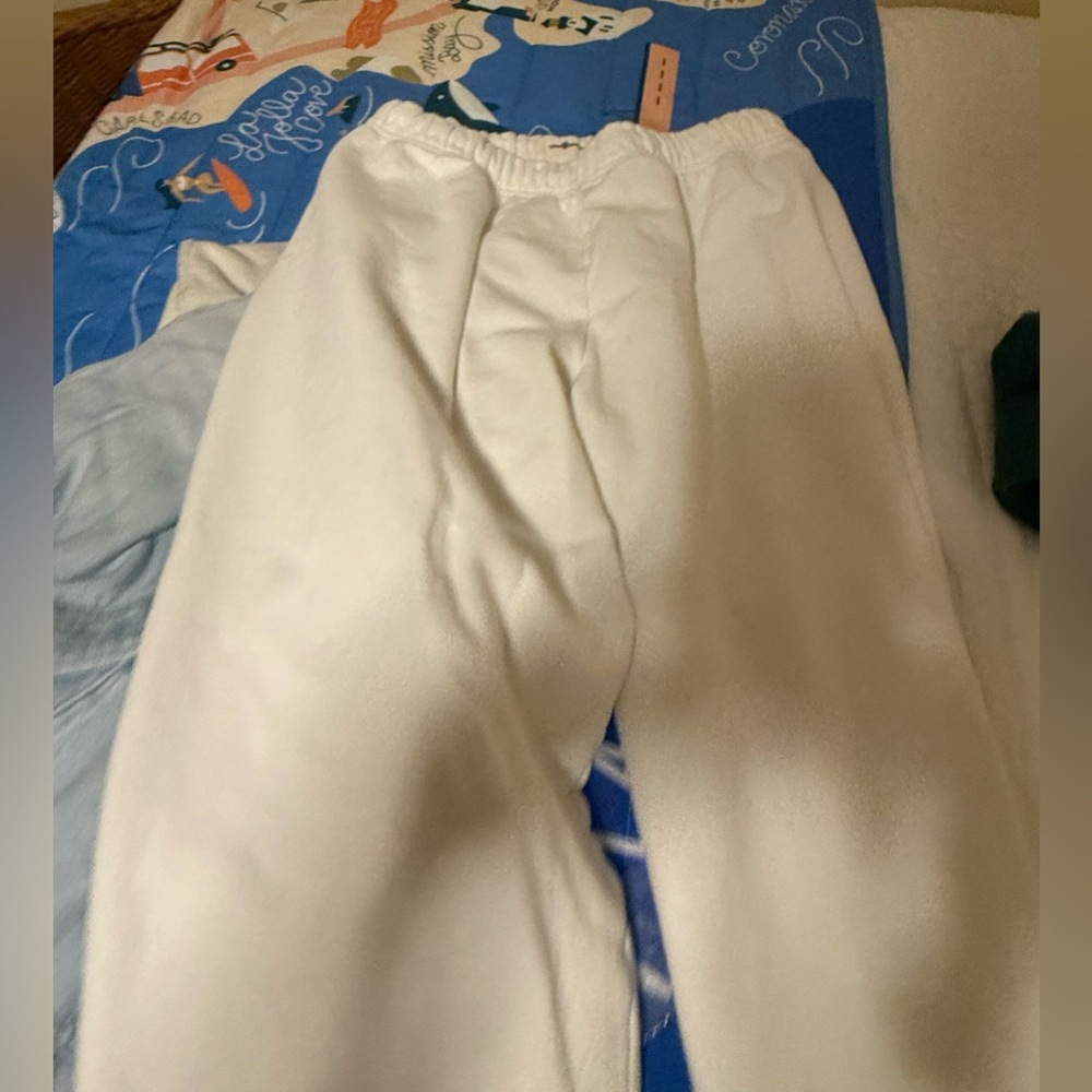 Tory Burch Sport Snow White French Terry Sweatpant Sz M